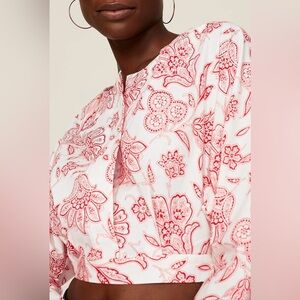 Saunders Collective Red Floral Frédérique Crop Top